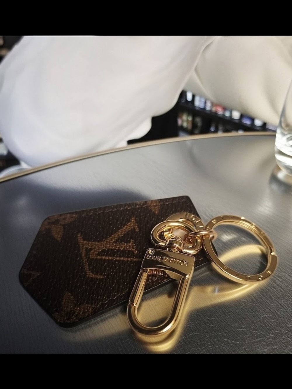 Louis Vuitton Brown & Gold Monogram Key Chain Charm - Picture 2 of 7